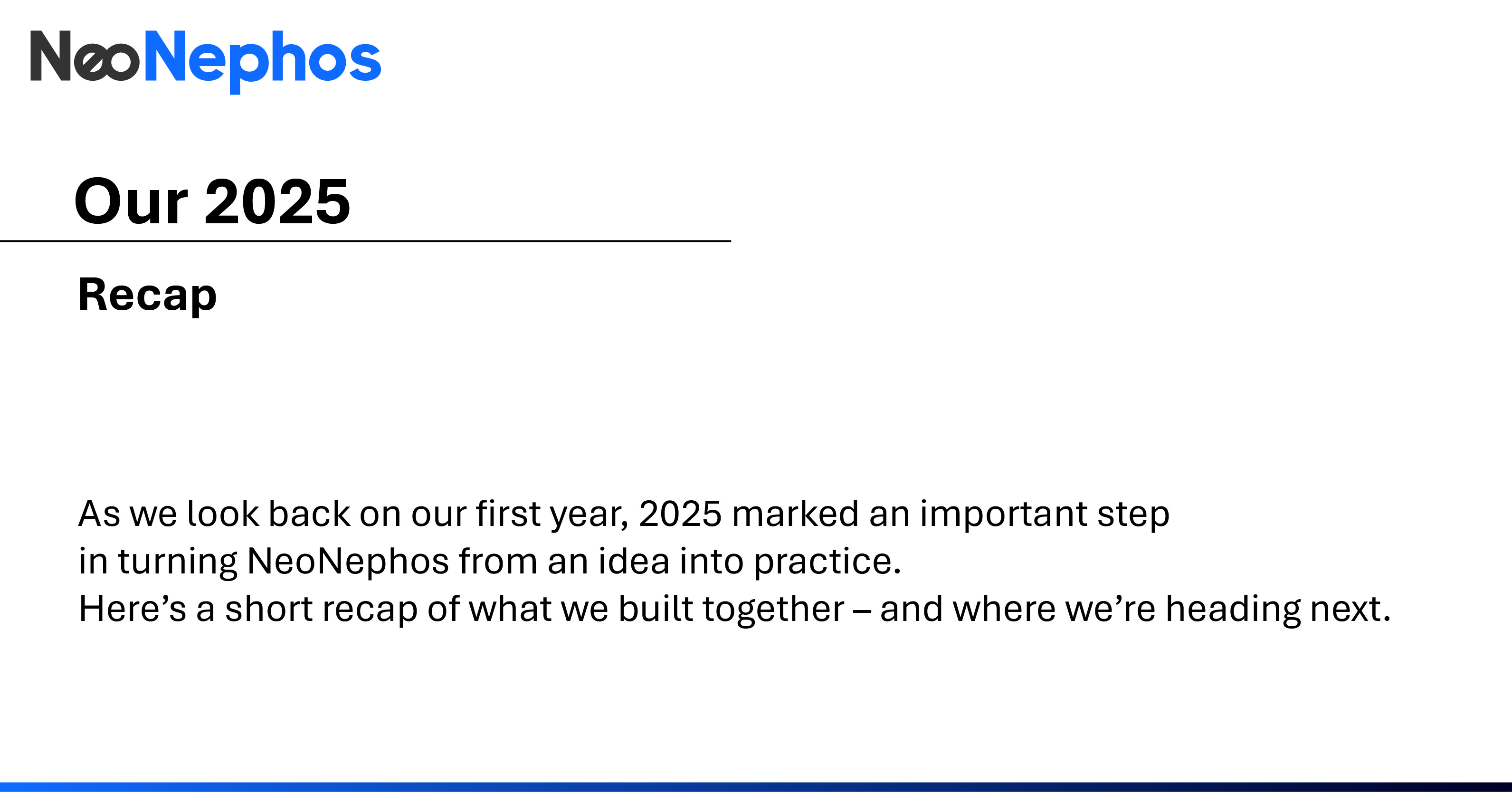 NeoNephos Recap 2025